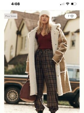 Anthropologie Pilcro Reversible Sherpa Coat
